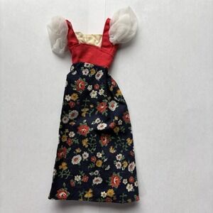 MATTEL BARBIE #7755 1974 NAVY RED PEASANT DRESS BEST BUY FASHIONS CLOTHES